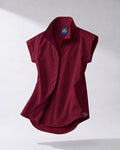 Birdie Shirt in Maroon - front