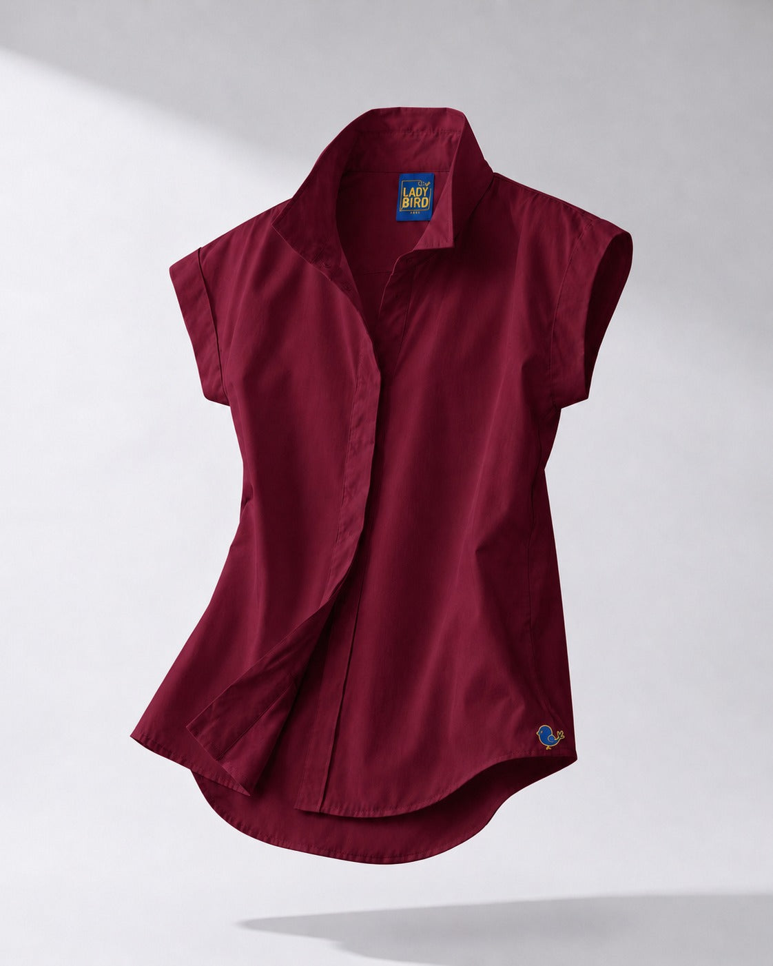 Birdie Shirt in Maroon - front