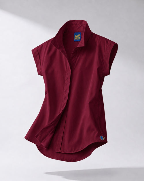 Birdie Shirt in Maroon - front