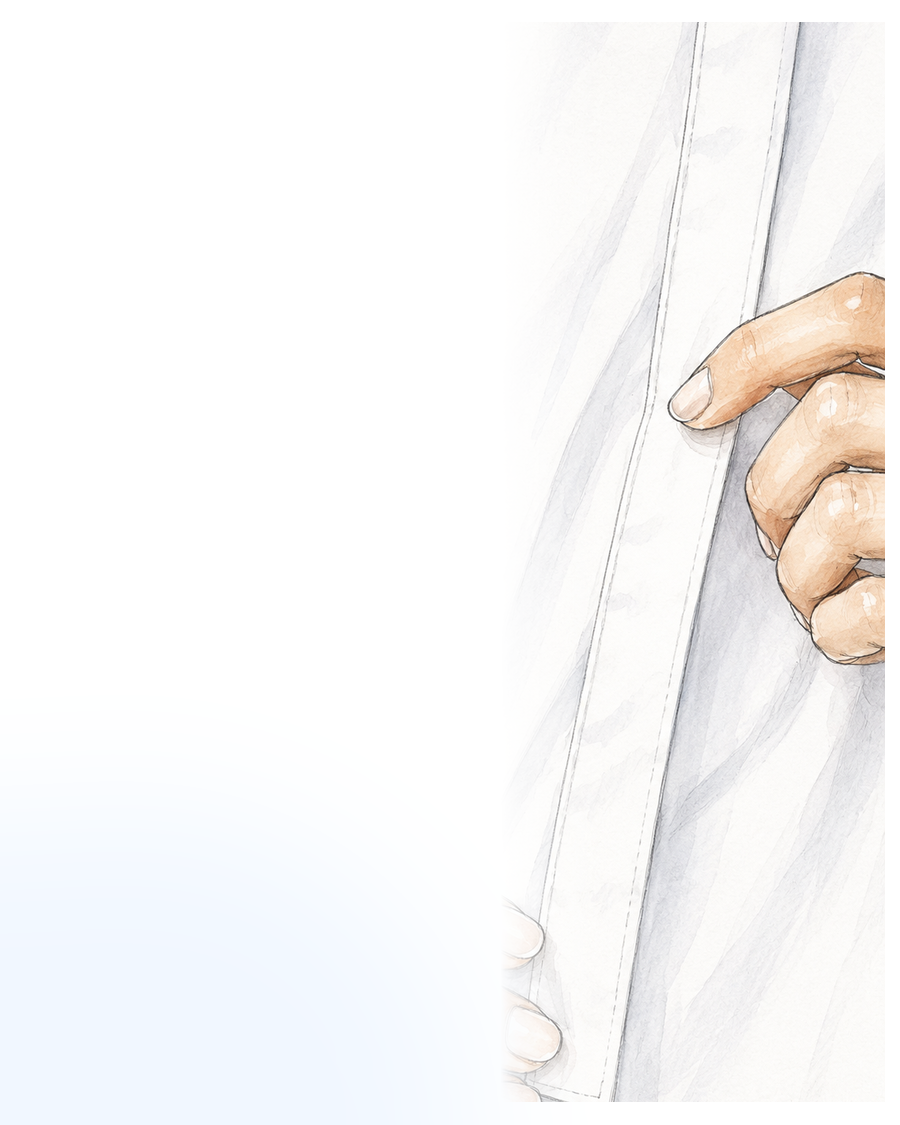 Fashion illustration of the concealed snap placket on the Birdie Shirt.